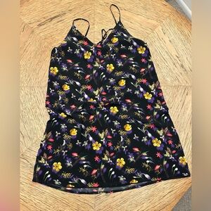 Topshop Black Dress with Floral Accents